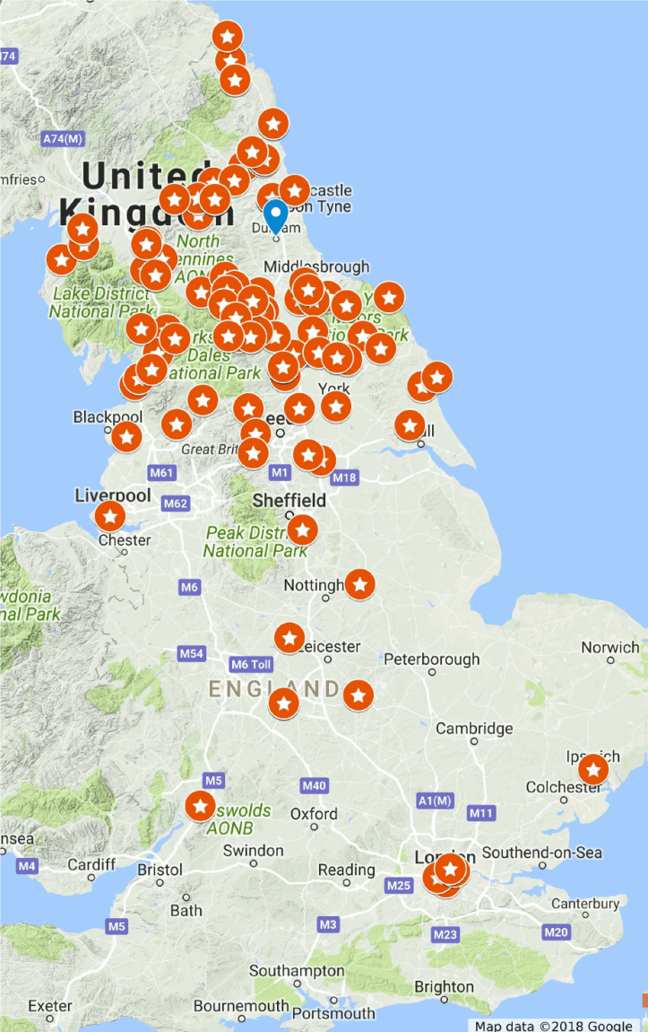 Durham sanctuary map
