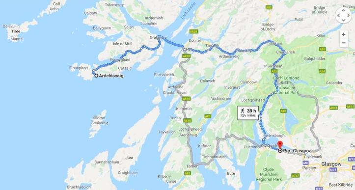 Ardchiavaig to Port Glasgow