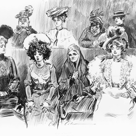 Drawing of women jurors